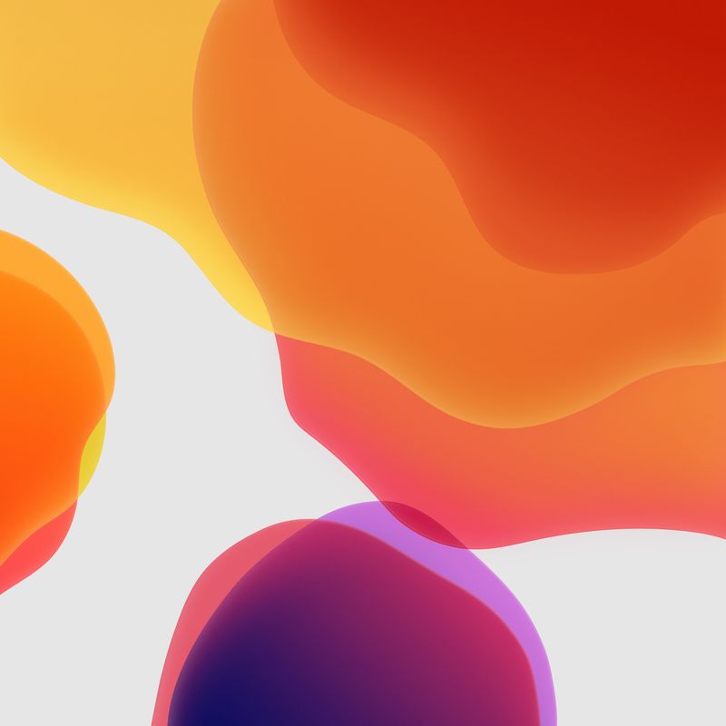 Helles iOS 13-Hintergrundbild in Orange