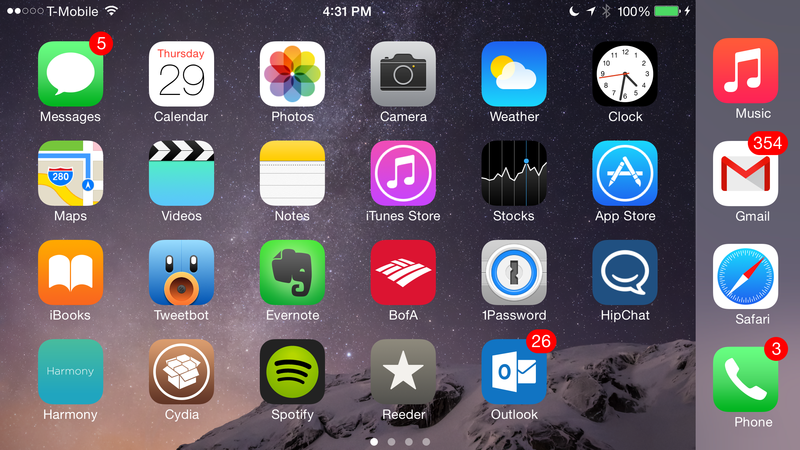 SBRotator 8: SpringBoard und Lock Screen Rotation für iOS 8