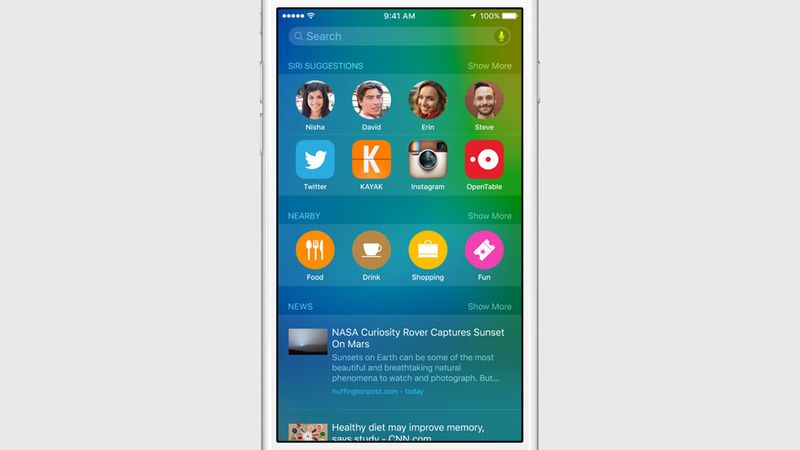 Spotlight wird in iOS 9 intelligenter