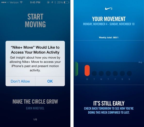 Nike+ Move im App Store erhältlich