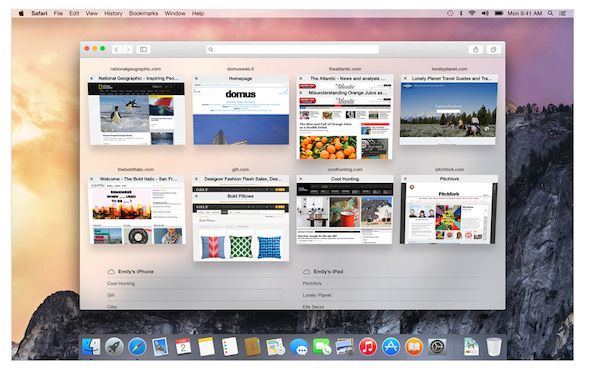 Safari erhält neue Funktionen in OS X Yosemite