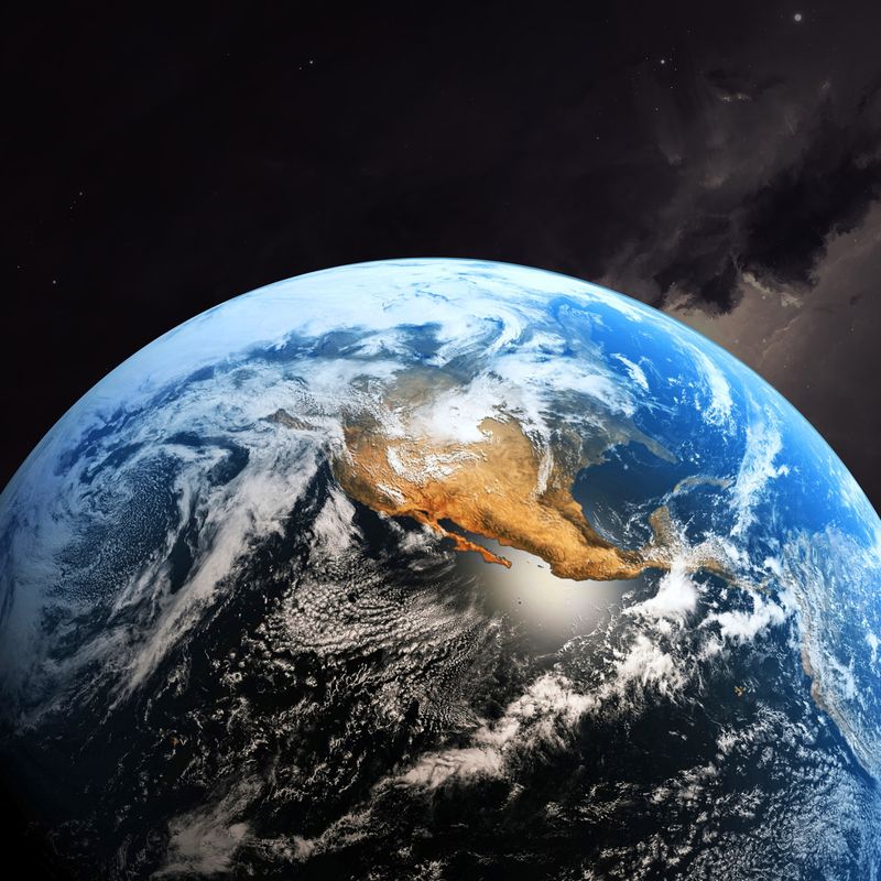 Erde-Weltraum-Kunst-iPad-Pro-Hintergrundbild