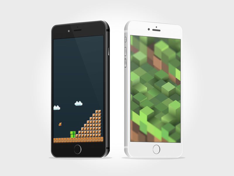8-Bit-Videospiel-Hintergründe für iPhone und iPad