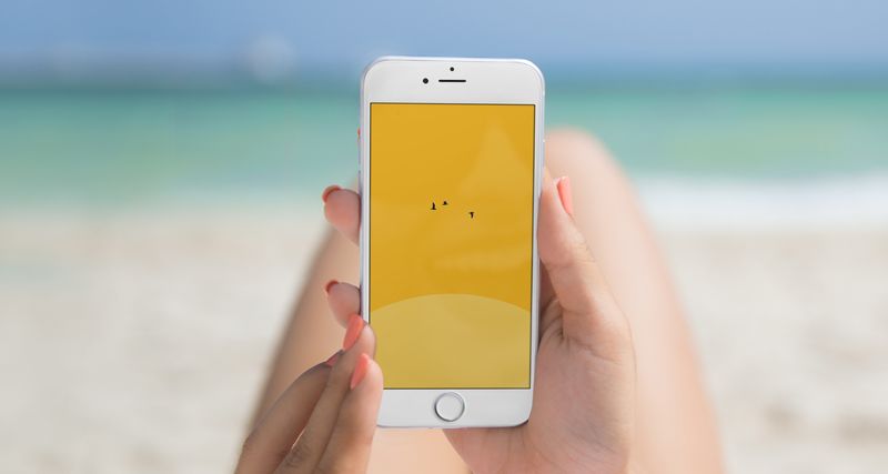 gelbes Hintergrundbild für das iPhone